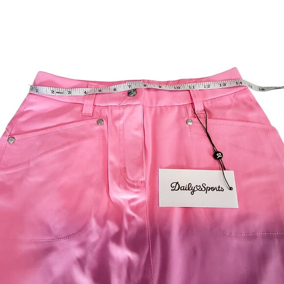 Daily Sports Womens Pink Sky Golf Shorts Size4 Button and zip front closure - Picture 3 of 15